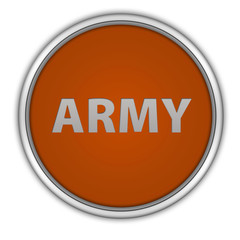 Army circular icon on white background