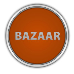 Bazaar circular icon on white background