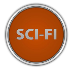SciFi circular icon on white background