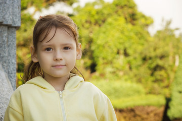 Outdoor portrait of little girl