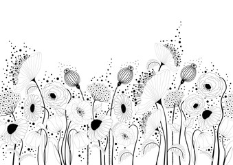 Panele Szklane  Wzór z wiosennymi kwiatami