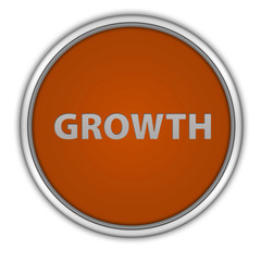 Growth circular icon on white background