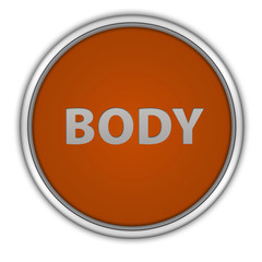 Body circular icon on white background