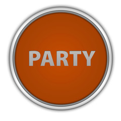 Party circular icon on white background