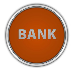 Bank circular icon on white background