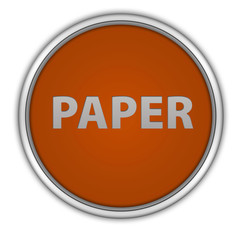 Paper circular icon on white background