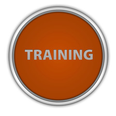 Training circular icon on white background