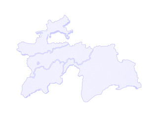 Fototapeta na wymiar Map of Tajikistan
