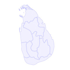 Map of Sri Lanka.