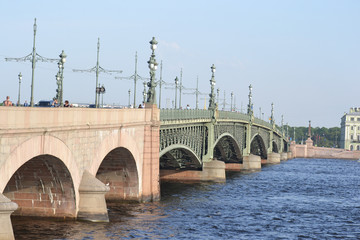 Trinity Bridge in St. Petersburg.