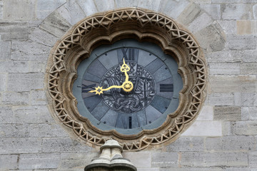Clock at St Stephens Cathedral in Vienna, Austria