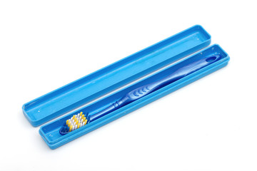 toothbrush on the white background