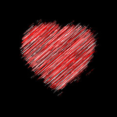 Heart shape in abstract design, symbol of love