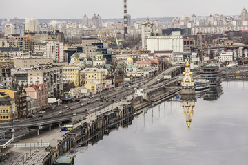 Kiev, the embankment on the Dnieper River