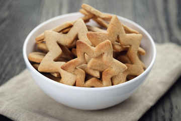classic star cookies in white bowl