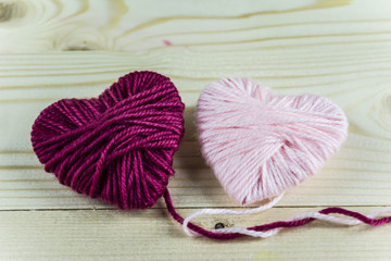 heart of woolen thread