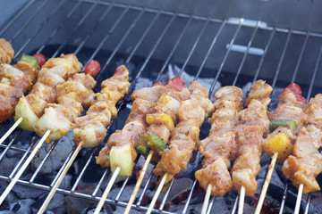 Bar-B-Q or BBQ grill of meat