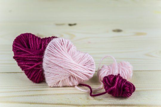 heart of woolen thread