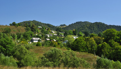 Fototapeta na wymiar mountain village