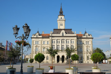 Fototapeta na wymiar Novi Sad Main Square, Serbia
