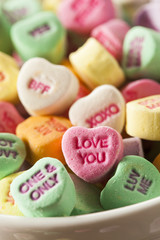 Colorful Candy Conversation Hearts