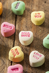 Colorful Candy Conversation Hearts