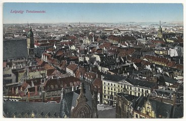 Leipzig, Totalansicht um 1910 (hist. Postkarte)
