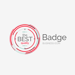 Thin line neat design logo, premium quality stamp