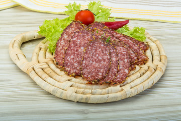 Sliced salami