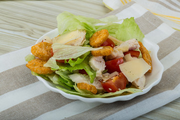 Caesar salad with chicken