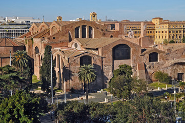 Roma, piazza dei Cinquecento e le terme di Diocleziano