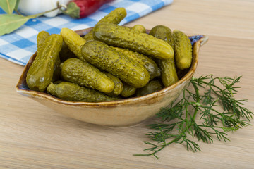 Marinated small cucumber