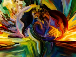 Zelfklevend Fotobehang Layers of Inner Paint © agsandrew