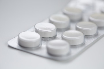 Medical pills in box