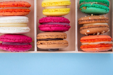Colorful french macaroons