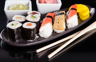 Japanese seafood sushi set
