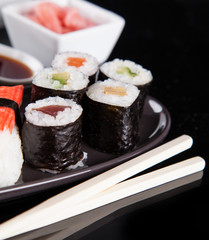 Japanese seafood sushi set