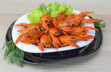 Boiled crayfish