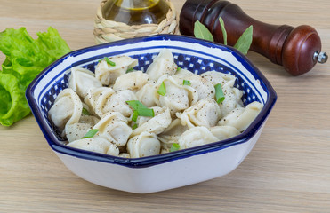 Boiled russian dumplings