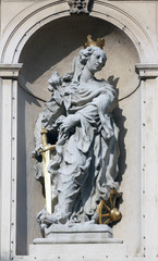 Obraz premium Saint Catherine of Alexandria on Jesuit church in Vienna