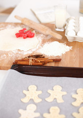 Baking ingredients for shortcrust pastry, plunger