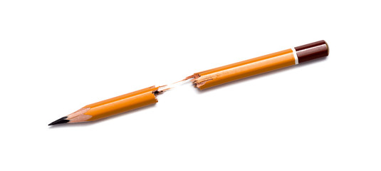 broken pencil on a white background - 75816105