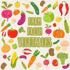 Farm fresh vegetables, healthy food