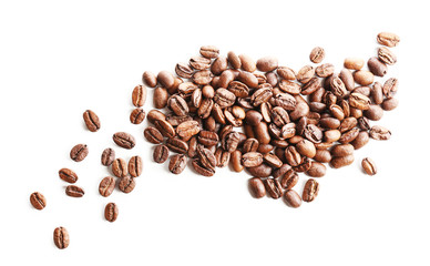Coffee beans, isolated on white