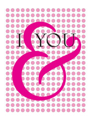 I and you,ampersand doodle vector