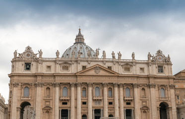 Fototapeta na wymiar St. Peter Square, Vatican City. Beautiful building facade