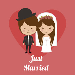 Wedding design, vector illustration.