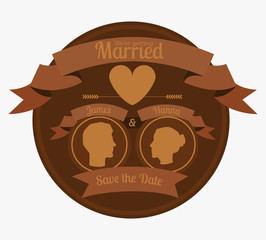 Wedding design, vector illustration.