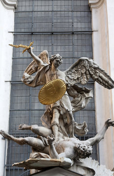 Saint Michael with gold shield and sword, Vienna