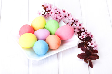 Pastel colored Easter eggs